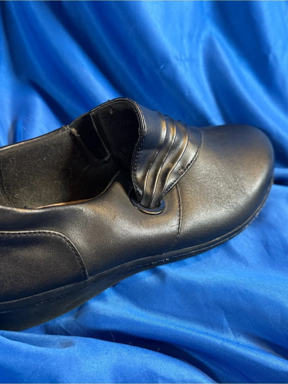 Clarks Black Slip-On Casual Shoe